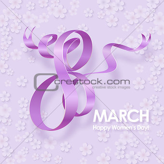 March 8 greeting card.