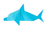 Blue sea dolphin of origami.
