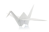 White shadoof of origami.