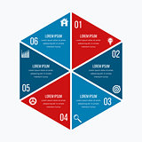 Vector illustration infographics six hexagons