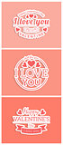 St. Valentine card template.