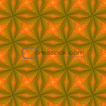 Seamless pattern with rotating yellow shapes