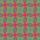 Seamless pattern with rotating colourful shapes