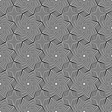 Seamless pattern with rotating monochrome stars