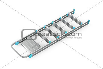 Folded aluminum ladder