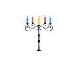 Vector symbol of a beautiful candlestick