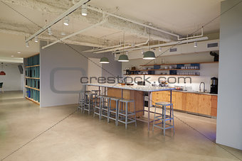 Corporate business cafeteria kitchen area, Los Angeles