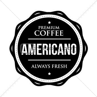 Coffee Americano vintage stamp