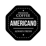 Coffee Americano vintage stamp