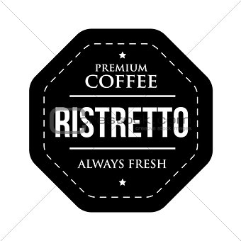 Coffee Ristretto vintage stamp