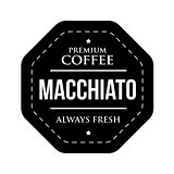 Coffee Macchiato vintage stamp
