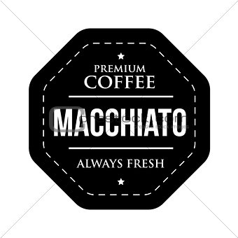 Coffee Macchiato vintage stamp