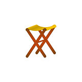 Folding wooden chair in retro design