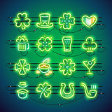 St Patrick Neon Icons