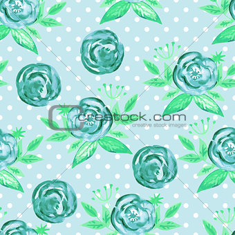 Vector Seamless Watercolor Pattern