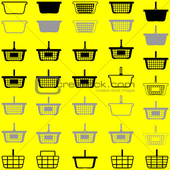 Basket different colour - set icons.