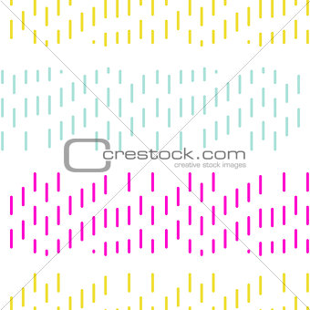 Simple dashed stitch embroidery vector seamless pattern.