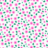 Millefleur small dense pink seamless pattern.
