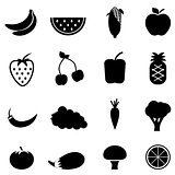 Vegetable and fruit icons