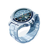 Wrist mechanical watch. Personal business accessory