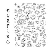 Surfing icons collection for your design