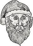 Santa Claus Head Mandala