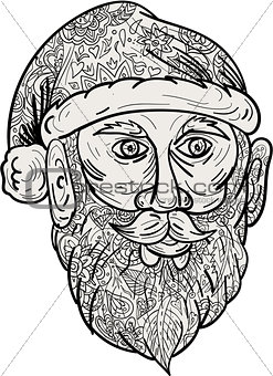 Santa Claus Head Mandala