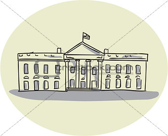 White House Building Oval Drawing