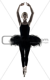 Ballerina dancer dancing woman  isolated silhouette