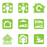 Houses icons set. Real estate.