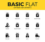 Basic set of Gift box icons