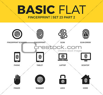 Basic set of Fingerprint icons
