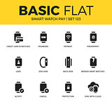Basic set of Smart watch pay icons