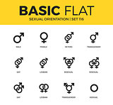 Basic set of Sexual orientation icons