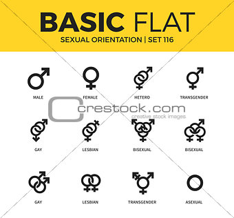 Basic set of Sexual orientation icons