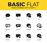 Basic set of Speech bubble icons