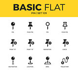 Basic set of pin icons