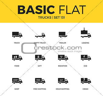 Basic set of Trucks icons