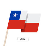 Chile Ribbon Waving Flag Isolated on White. Vector Illustration.