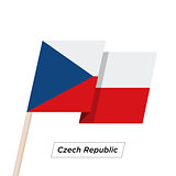 Czech Republic Ribbon Waving Flag Isolated on White. Vector Illustration.