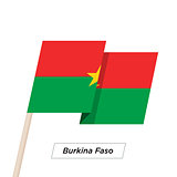 Burkina Faso Ribbon Waving Flag Isolated on White. Vector Illustration.