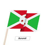 Burundi Ribbon Waving Flag Isolated on White. Vector Illustration.