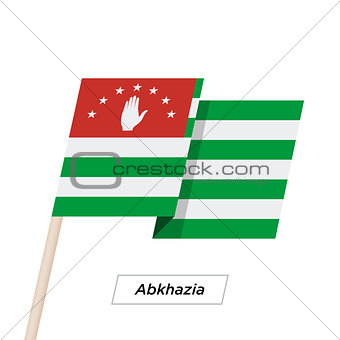 Abkhazia Ribbon Waving Flag Isolated on White. Vector Illustration.