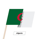 Algeria Ribbon Waving Flag Isolated on White. Vector Illustration.
