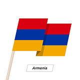 Armenia Ribbon Waving Flag Isolated on White. Vector Illustration.