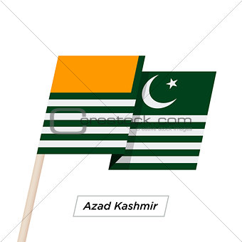 Azad Kashmir Ribbon Waving Flag Isolated on White. Vector Illustration.