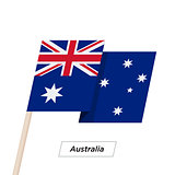Australia Ribbon Waving Flag Isolated on White. Vector Illustration.