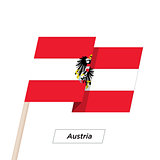 Austria Ribbon Waving Flag Isolated on White. Vector Illustration.