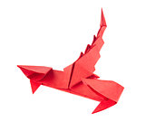 Red scorpion of origami.