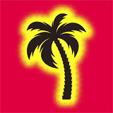 Vector creative palm tree silhouette